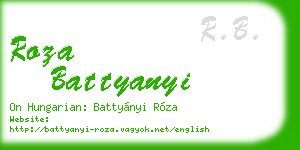 roza battyanyi business card